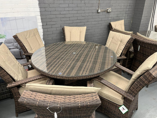Nevada 6 seater round garden set