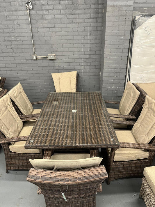 Nevada 6 seater rectangle garden set